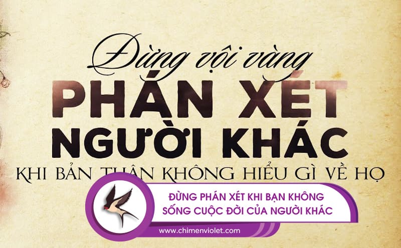 đừng phán xét ai