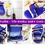 Tôi ngồi khâu giày cho con vào cuối tuần 8 Khâu giày
